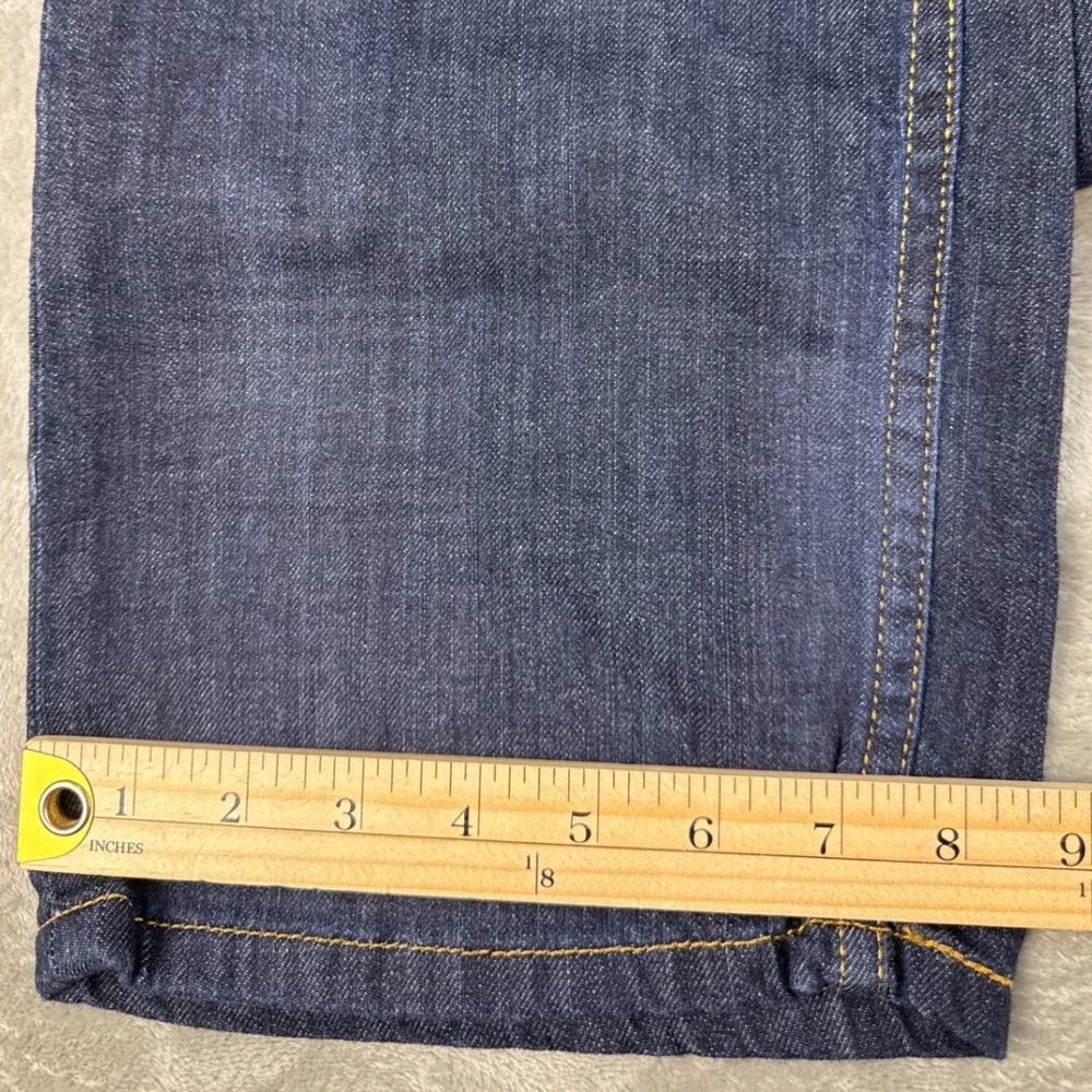 Levis 505 Regular Fit Jeans Mens 34x32 Dark Wash Indigo Straight Leg Denim